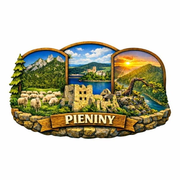 Drewniany magnes potrójny mix