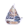 Drewniany magnes Żaglówka Ażur N1