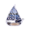 Drewniany magnes Żaglówka Ażur N1