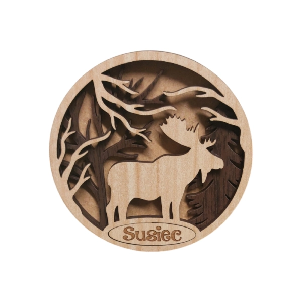 Drewniany magnes 3D N1