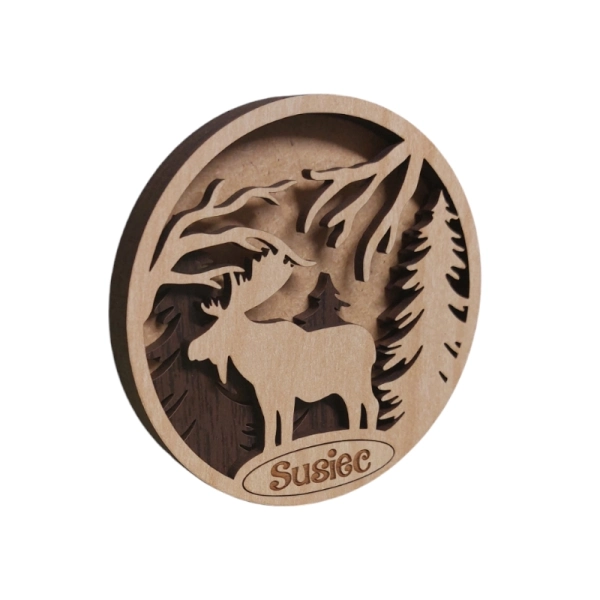 Drewniany magnes 3D N2