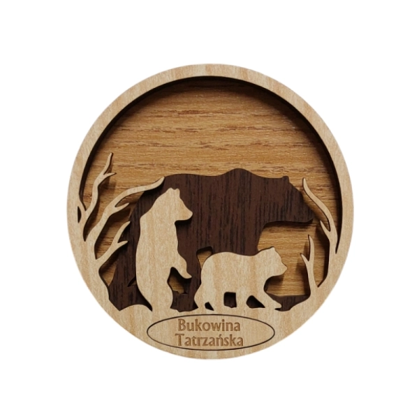 Drewniany magnes 3D N10