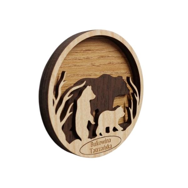 Drewniany magnes 3D N10