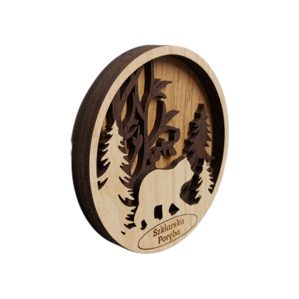 Drewniany magnes 3D N11