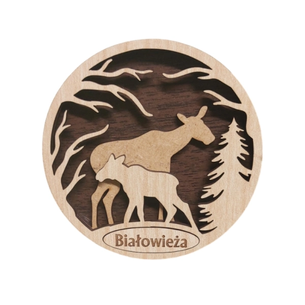 Drewniany magnes 3D N8