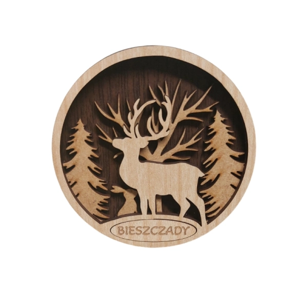 Drewniany magnes 3D N3