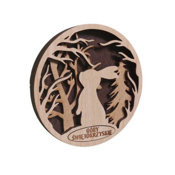 Drewniany magnes 3D N4