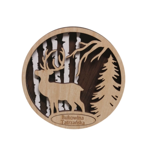 Drewniany magnes 3D N5