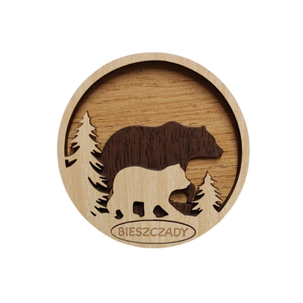 Drewniany magnes 3D N9