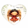 Zawieszka serce z aniołem MIX WZORÓW N2