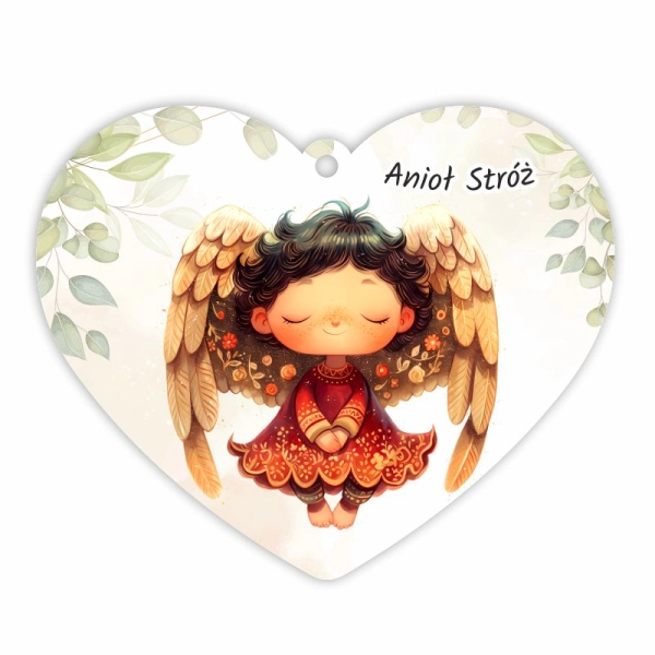 Zawieszka serce z aniołem N11
