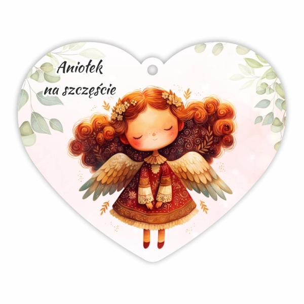 Zawieszka serce z aniołem N12