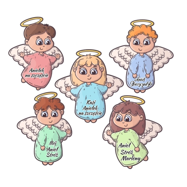 kolorowy magnes aniołek mix wzorów