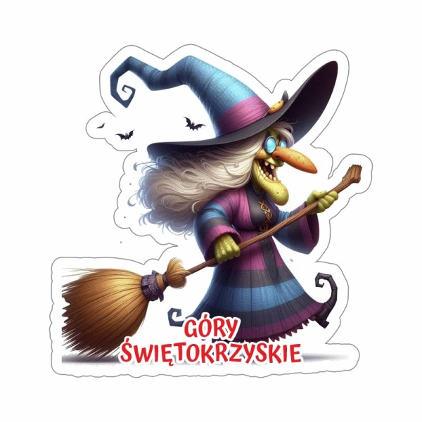 Drewniany magnes Czarownica kolor N11