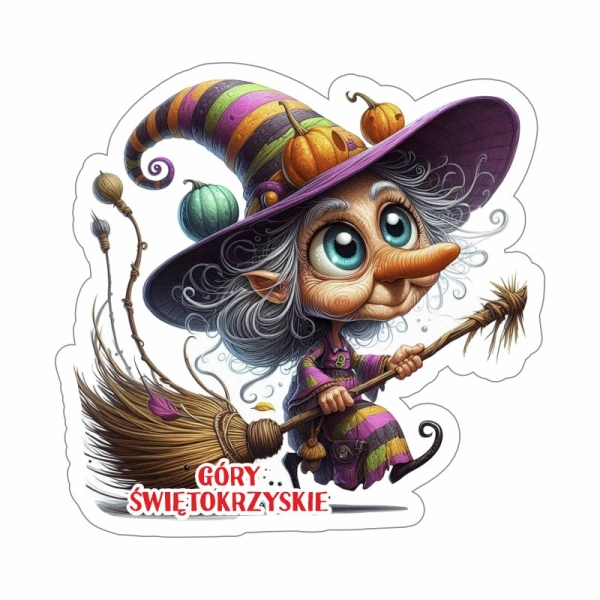 Drewniany magnes Czarownica kolor N13