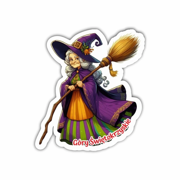 Drewniany magnes Czarownica kolor N23