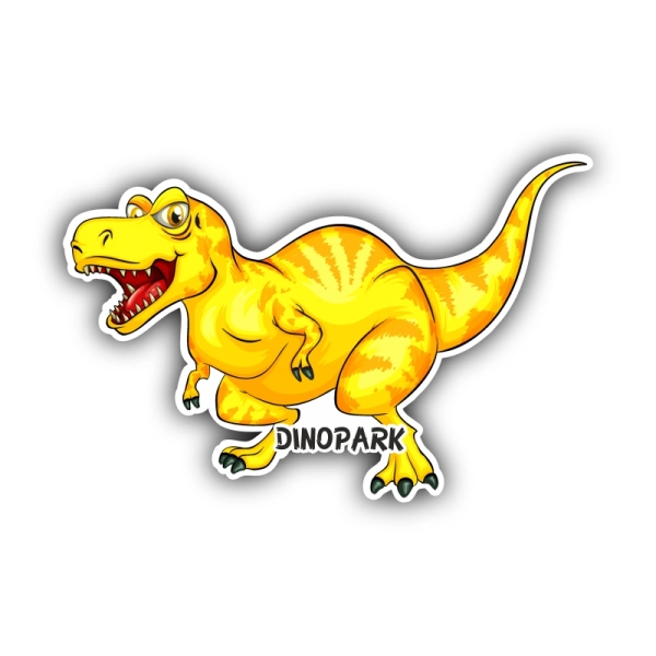 magnes dinozaur, drewniany magnes dinozaur