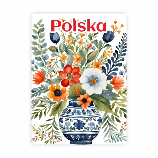 Drewniany magnes Folk Polska N3
