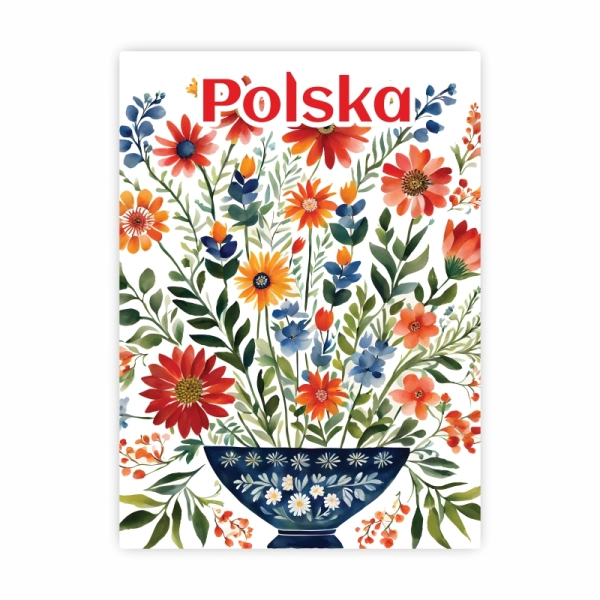 Drewniany magnes Folk Polska N3