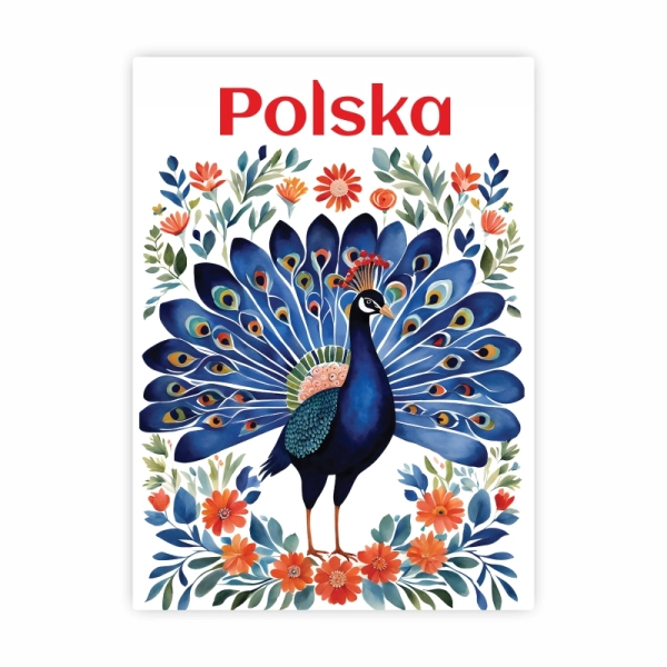 Drewniany magnes Folk Polska N5