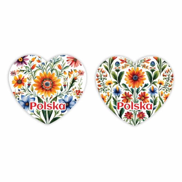 Drewniany magnes Folk Polska N7