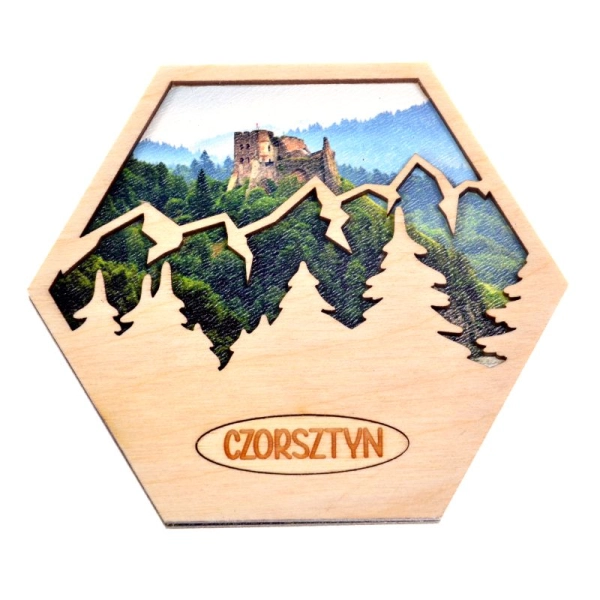 Magnes Heksagon N12 Las z górami