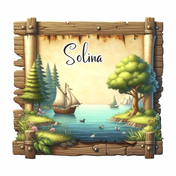 Drewniany magnes Papirus na drewnie N4