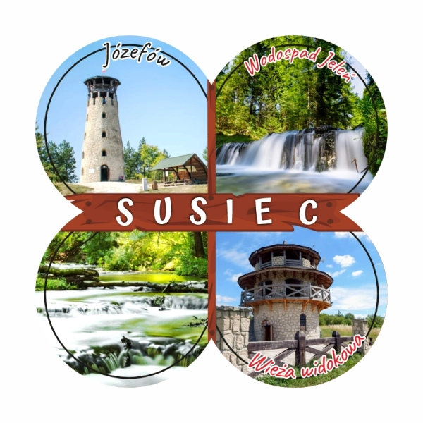 Drewniany magnes Kolaż N3