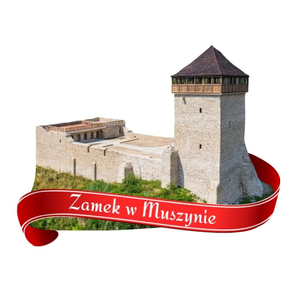 Magnes zamek w Muszynie ze wstęgą