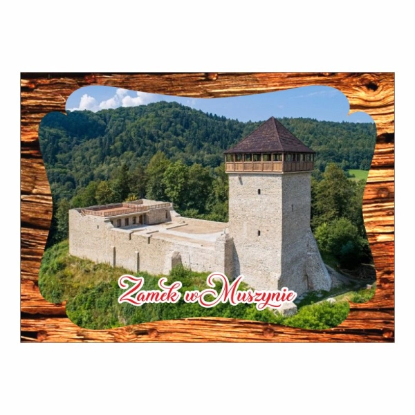 Magnes dwuwarstwowy z drewnianą ramką