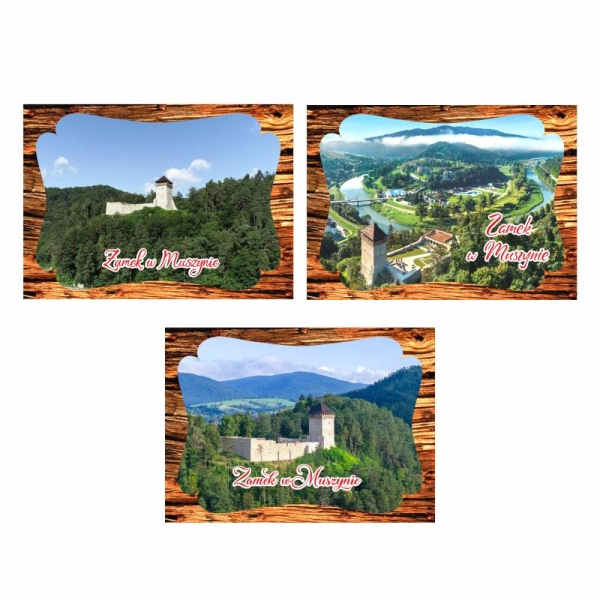 Magnes dwuwarstwowy z drewnianą ramką