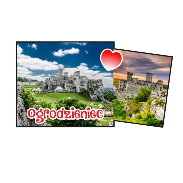 Drewniany magnes MIX widoków N2