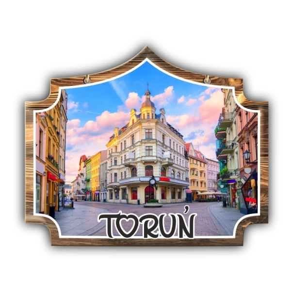 drewniana ramka z widoczkiem