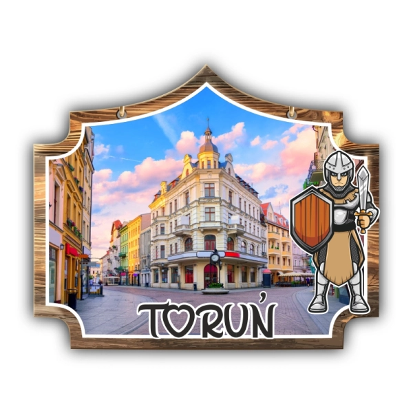 drewniana ramka z widoczkiem