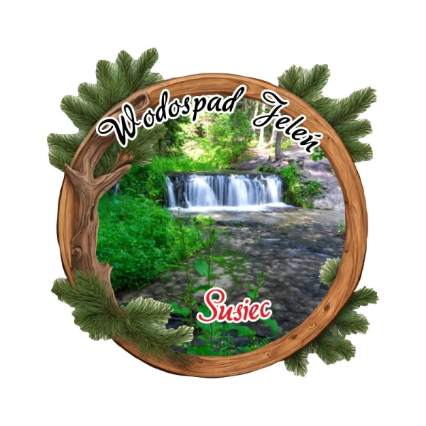 Drewniany magnes z gałązkami