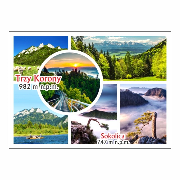 Drewniany magnes Kolaż N5