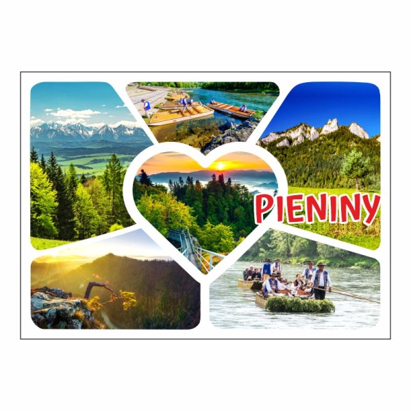 Drewniany magnes Kolaż N6