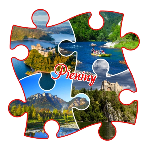 Drewniany magnes Puzzle Kwadrat