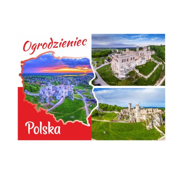 Magnes Pocztówka z mapą Polski