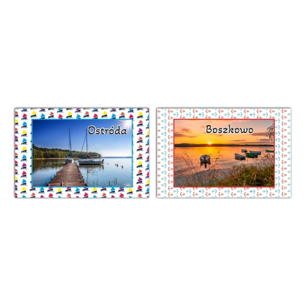 dwie kolorowe ramki z widokiem