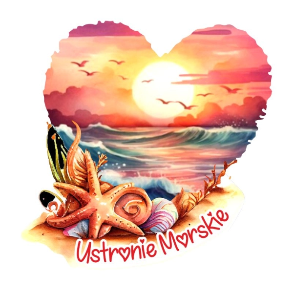 Drewniany magnes serce akwarela MIX n1