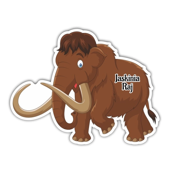 Drewniany magnes Mamut N2