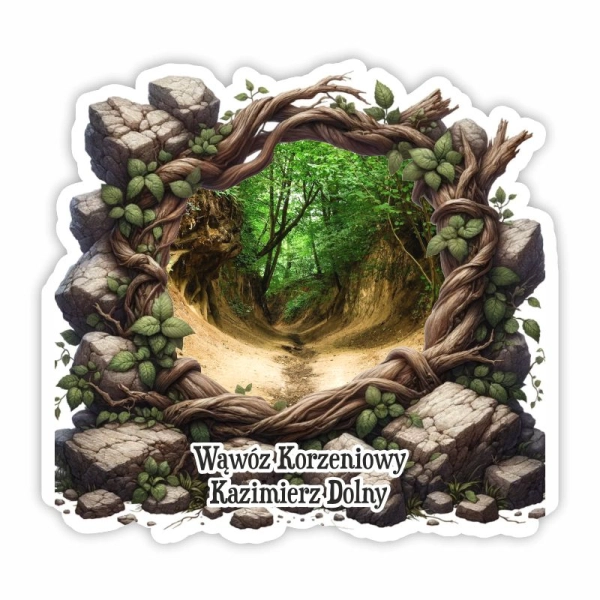 Drewniany magnes RAMKA KORZENNA