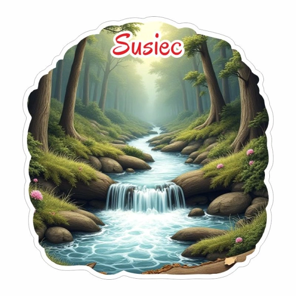 Drewniany magnes Las N1