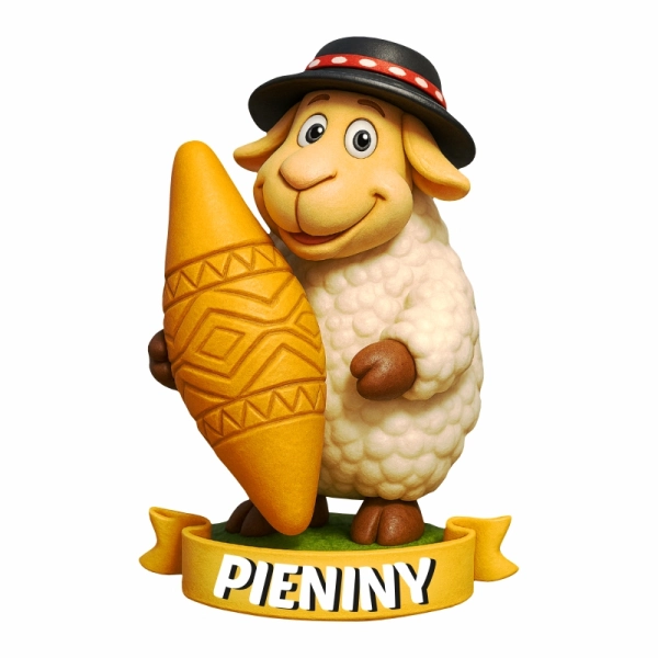 Drewniany magnes przestrzenny- owca