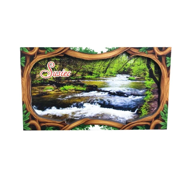 Drewniany magnes Ramka Leśna N2