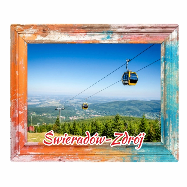 Drewniany magnes Cieniowana Ramka MIX