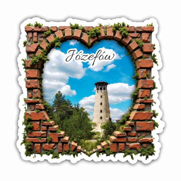 Drewniany magnes Ramka - Cegła N3