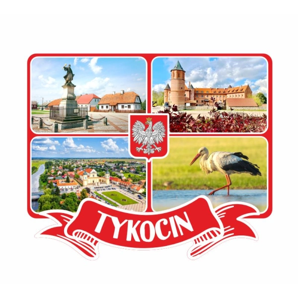 Drewniany magnes Mix ze wstęgą