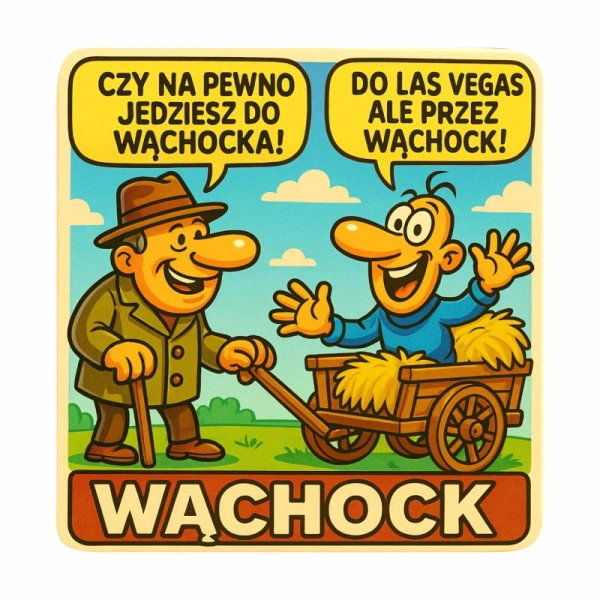 magnes łoś z drewnianą ramka i widoczkiem